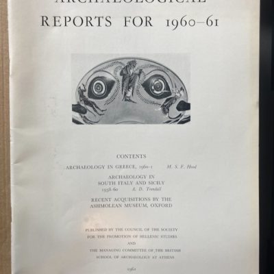Archaeological Reports for 1960 to 1965  (9-13)