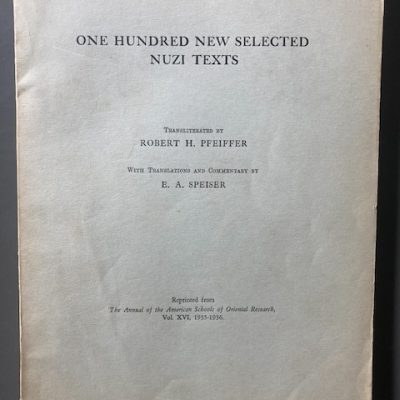 One hundred new selected Nuzi texts