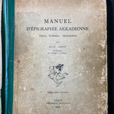 Manuel d'épigraphie akkadienne